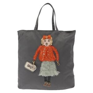 Prada Nylon Tote Bag Gray